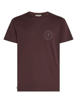 Koszulka termiczna z krótkim rękawem Icebreaker Merino 150 Tech Lite SS Tee Hike Naturally bordowa