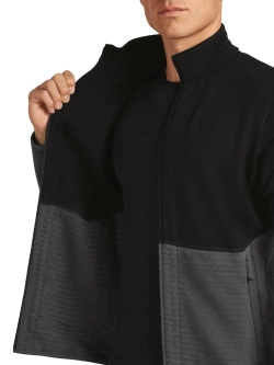 Kurtka termoaktywna Icebreaker Merino Blend 400 RealFleece Descender LS Zip czarno-szara