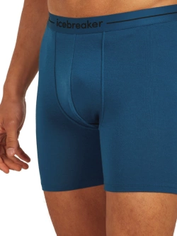 Bokserki termoaktywne z dłuższymi nogawkami Icebreaker Anatomica ciemnoniebieskie