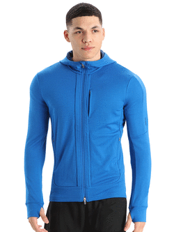Bluza Icebreaker Quantum III LS Zip Hood niebieska
