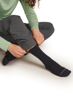 Skarpety termoaktywne damskie Icebreaker Merino Hike+ Liner Crew czarne