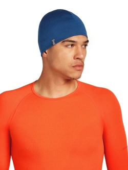 Czapka Icebreaker Pocket Hat niebiesko-bordowa