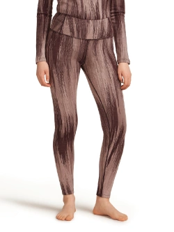 Legginsy termoaktywne damskie Icebreaker Merino 260 Tech Vertex High Rise Peak AOP różowo-czarne