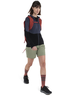 Bluza damska z zamkiem i kapturem Icebreaker 200 Realfleece Descender granatowo-czarna