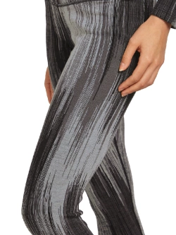 Legginsy termoaktywne damskie Icebreaker Merino 260 Tech Vertex High Rise Peak AOP czarno-szare