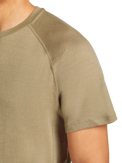Koszulka termiczna z krótkim rękawem Icebreaker Merino 200 Waffle Elevation SS Tee beżowa