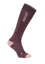 Skarpety damskie Icebreaker Merino Blend Ski+ Light OTC Mountain Contour bordowo-różowe