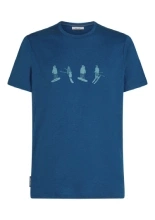 Koszulka termoaktywna z krótkim rękawem Icebreaker Merino 150 Tech Lite SS Tee Snow Day ciemnoniebieska