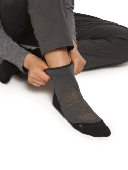 Skarpety termoaktywne damskie Icebreaker Merino Hike+ Light Mini czarno-szare