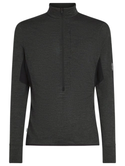 Bluza termoaktywna z zamkiem 1/2 Icebreaker Merino Blend 200 RealFleece Descender LS Half Zip ciemnoszara