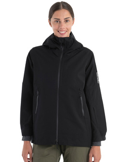 Kurtka damska Icebreaker Merino Shell Peak Hooded czarna