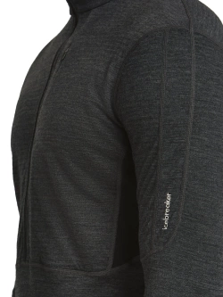 Bluza termoaktywna z zamkiem 1/2 Icebreaker Merino Blend 200 RealFleece Descender LS Half Zip ciemnoszara
