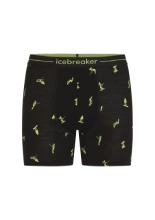 Bokserki termoaktywne Icebreaker Merino 150 Anatomica Boxers Snow Day czarno-żółte