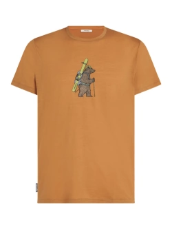 Koszulka termiczna z krótkim rękawem Icebreaker Merino 150 Tech Lite SS Tee Bear Tour musztardowa