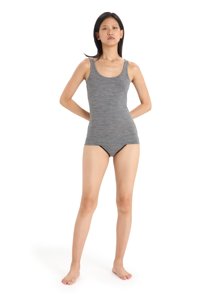 Koszulka termoaktywna damska bez rękawów Icebreaker Siren Tank ciemnoszara