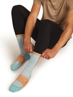 Skarpety Icebreaker Merino Run+ Ultralight niebiesko-pomarańczowe