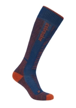 Skarpety Icebreaker Merino Blend Ski+ Light OTC Mountain Contour granatowo-pomarańczowe