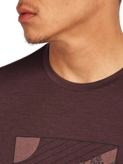 Koszulka termoaktywna z krótkim rękawem Icebreaker Merino 150 Tech Lite SS Tee In The Wild bordowa