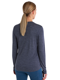 Koszulka termoaktywna damska z długim rękawem Icebreaker 125 Cool-Lite Sphere III LS Tee granatowa