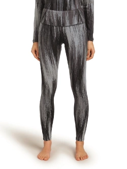 Legginsy termoaktywne damskie Icebreaker Merino 260 Tech Vertex High Rise Peak AOP czarno-szare