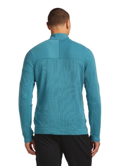 Dzianinowa koszulka termoaktywna z półzamkiem Icebreaker Merino Blend 260 Waffle Knit Wander LS Half Zip z długim rękawem niebieski
