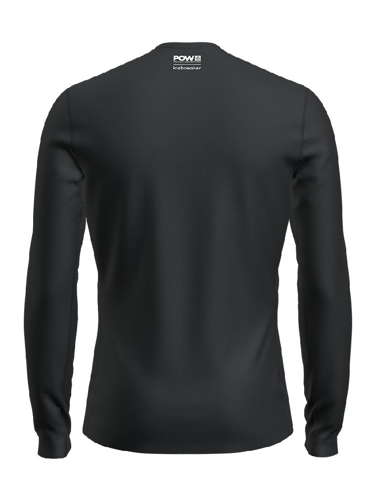 Koszulka termoaktywna z długim rękawem Icebreaker 200 Oasis LS Crewe POW czarna