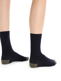 Skarpety damskie Icebreaker Lifestyle Fine Gauge Crew granatowe