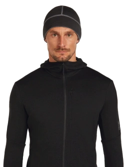 Czapka Icebreaker Merino 260 Waffle Knit Wander Reversible Beanie szaro-czarna