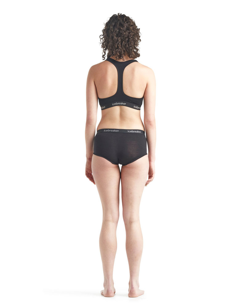Bokserki damskie Icebreaker Sprite Hot czarne