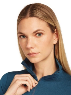 Koszulka termiczna damska z zamkiem do połowy Icebreaker 260 Tech ciemnoniebieska