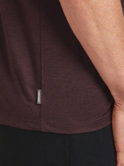 Koszulka termiczna z krótkim rękawem Icebreaker Merino 150 Tech Lite SS Tee Hike Naturally bordowa