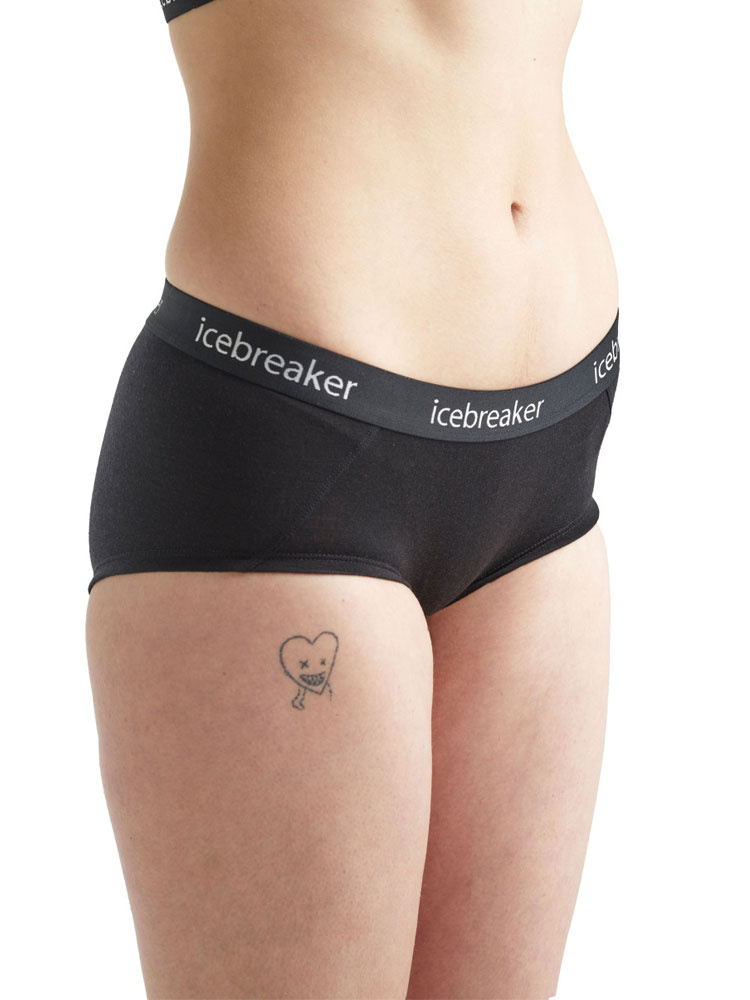 Bokserki damskie Icebreaker Sprite Hot czarne