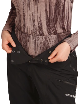 Legginsy termoaktywne damskie Icebreaker Merino 260 Tech Vertex High Rise Peak AOP różowo-czarne