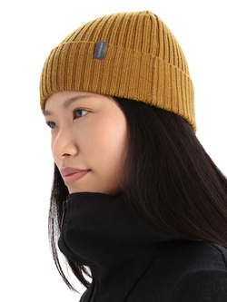 Czapka Icebreaker Rixdorf Cuff Beanie musztardowa