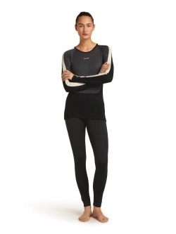 Legginsy termiczne damskie Icebreaker Merino 200 Oasis+, czarne