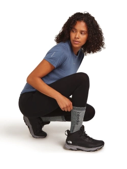 Skarpety termoaktywne damskie Icebreaker Merino Hike+ Mountaineer Mid Calf czarno-szare