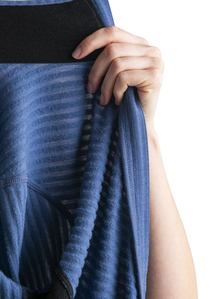 Bluza termoaktywna damska z zamkiem Icebreaker Descender niebiesko-czarna