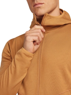 Bluza termoaktywna zapinana na zamek Icebreaker 560 Realfleece Elemental z kapturem jasnopomarańczowa