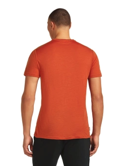 Koszulka termoaktywna z krótkim rękawem Icebreaker Merino 150 Tech Lite SS Tee Mountain Pulse czerwona