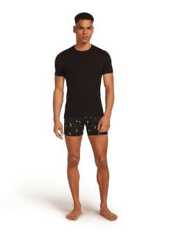 Bokserki termoaktywne Icebreaker Merino 150 Anatomica Boxers Snow Day czarno-żółte