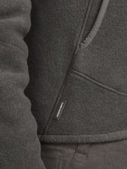 Bluza termoaktywna damska z zamkiem Icebreaker Merino Blend 800 RealFleece Classic Pile LS Zip szara