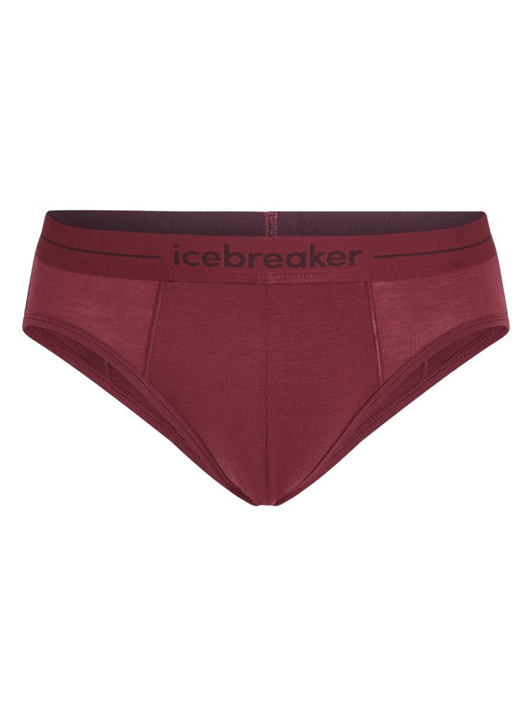 Slipy Icebreaker Anatomica Briefs bordowe