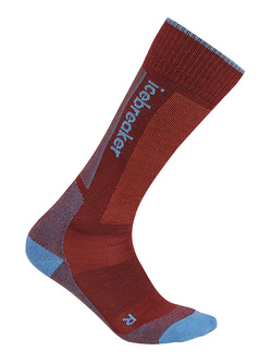 Skarpety damskie Icebreaker Ski+ Light OTC bordowo-niebieskie