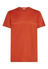 Koszulka termoaktywna z krótkim rękawem Icebreaker Merino 150 Tech Lite SS Tee Mountain Pulse czerwona