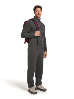 Bluza termoaktywna z zamkiem Icebreaker Merino Blend 800 RealFleece Classic Pile LS Zip szara