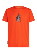 Koszulka termiczna z krótkim rękawem Icebreaker Merino 150 Tech Lite SS Tee Bear Tour czerwona