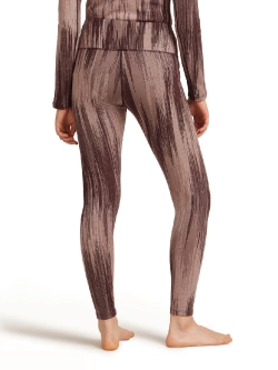 Legginsy termoaktywne damskie Icebreaker Merino 260 Tech Vertex High Rise Peak AOP różowo-czarne