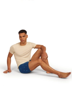 Bokserki termoaktywne Icebreaker Merino 150 Anatomica Boxers Snow Day granatowe
