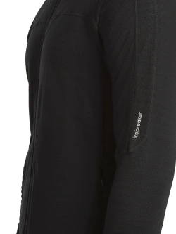 Bluza termoaktywna z kapturem Icebreaker Merino Blend 300 RealFleece Descender LS Zip Hoodie szara