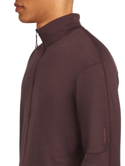 Bluza termoaktywna z zamkiem do połowy Icebreaker 360 RealFleece Elemental bordowa